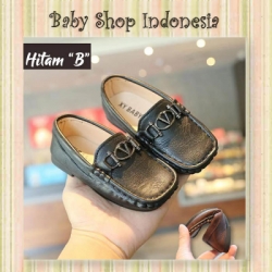 large S1028 Sepatu Anak Formal Sepatu Pesta Anak Laki Laki Sepatu Vantovel Anak Gesper Versc Hitam